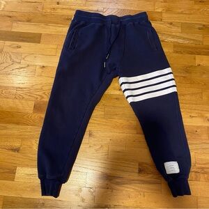Thom Brown size 3 jogging sweatpants 4bar navy